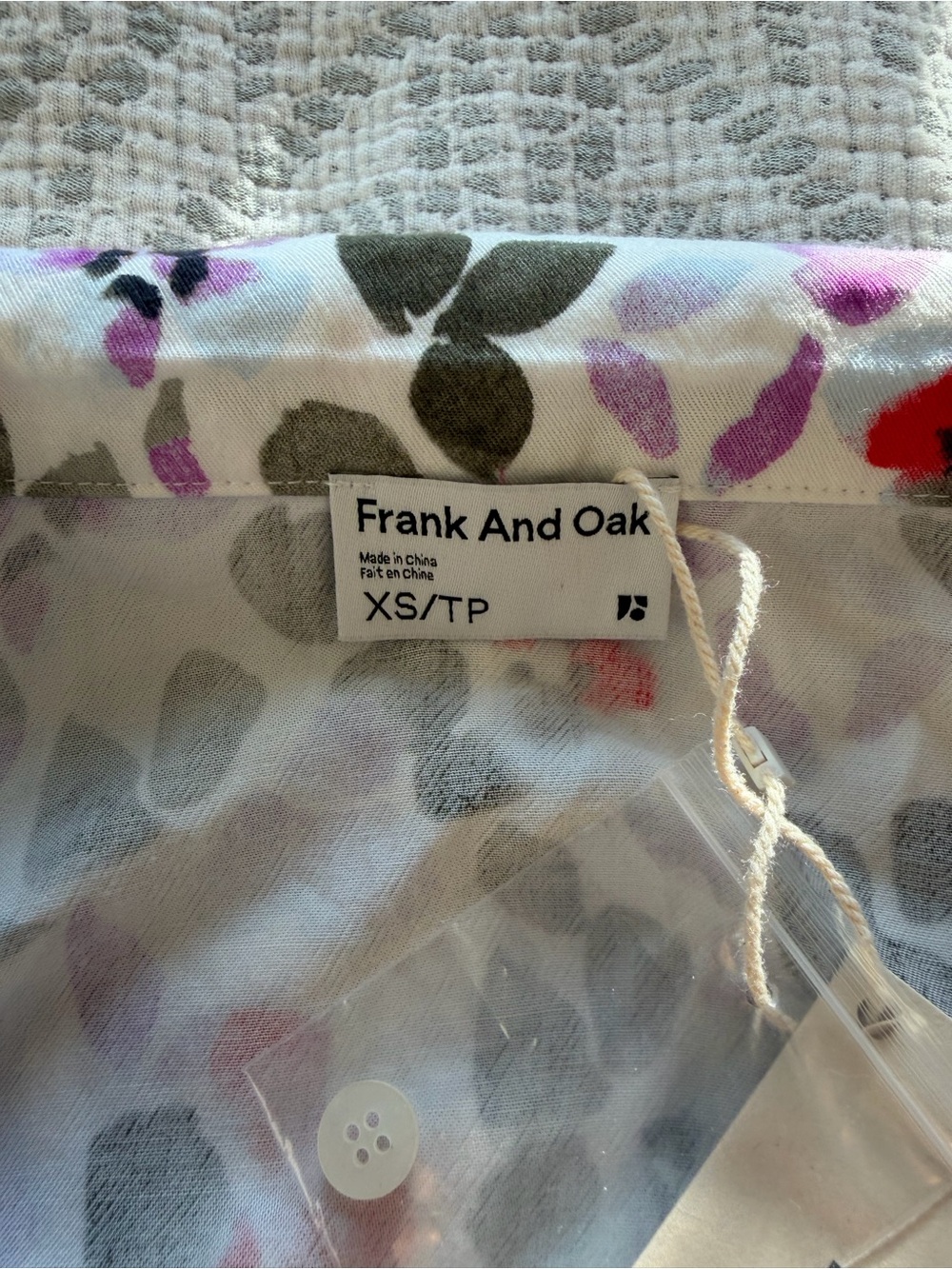 NWT Frank And Oak Printed Wrap Top – Floral – XS - Picture 4 of 10